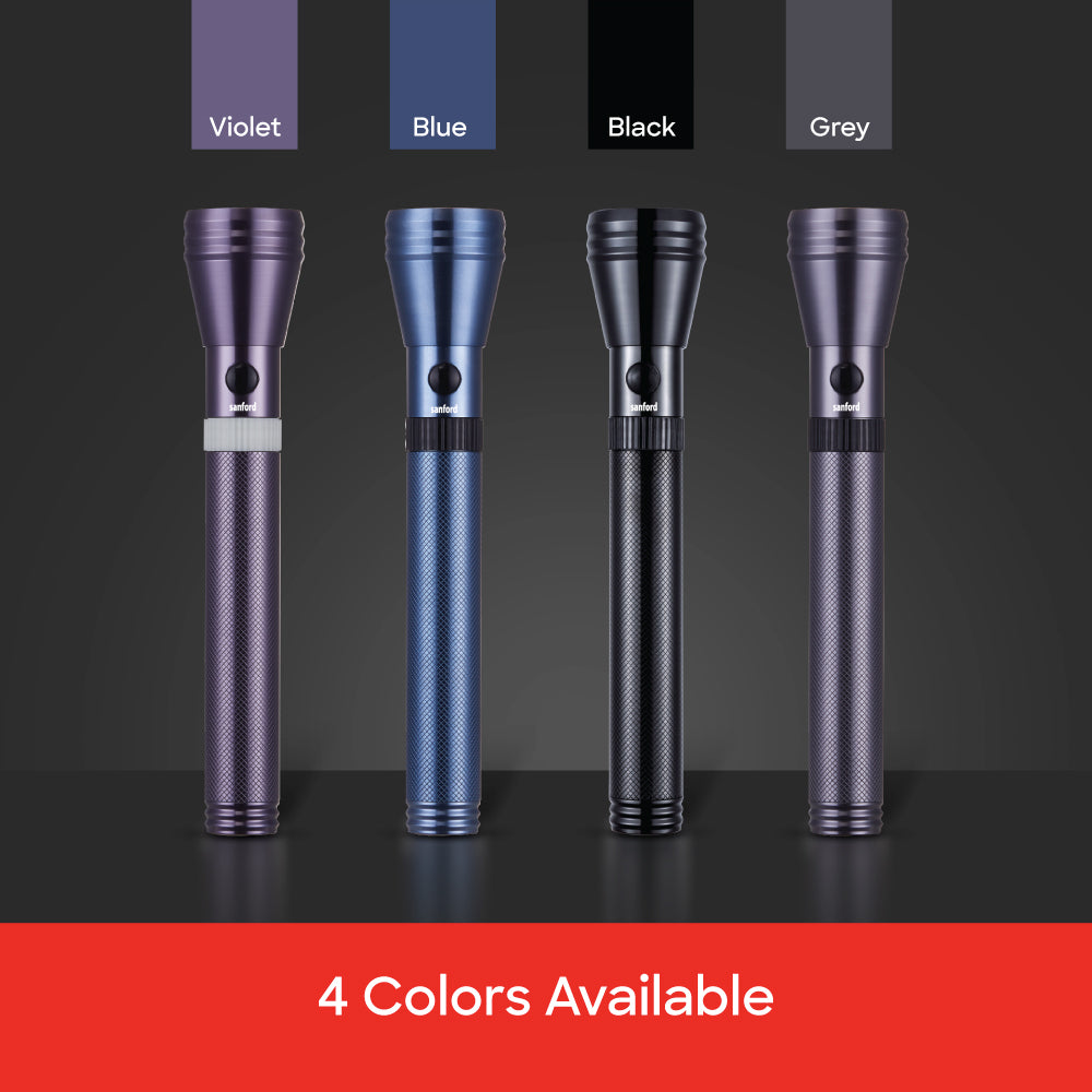 Sanford 5W CREE LED Flashlight | 580 Lumens | 2200m Beam Range | 5000mAh Rechargeable Battery | Rugged & Waterproof - buysanford