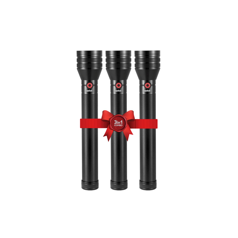 Shop Sanford 3 In 1 Rechargeable LED Searchlight Combo 20W 400 Lumens 2500M Range - SF6305SLC in UAE