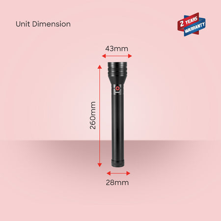 anford 20W Laser LED Flashlight | 400 Lumens | 2500m Range | Zoom | 6000mAh Rechargeable Battery | Aluminum Body - buysanford