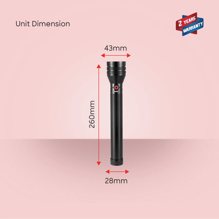 LED flashlight combo 20W torch 2500m range sanford 6
