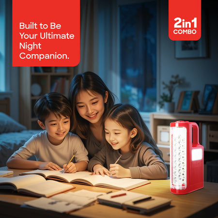 Sanford Emergency Light Combo | Solar LED Lantern + 20W Laser Searchlight | Rechargeable & High-Range - buysanford
