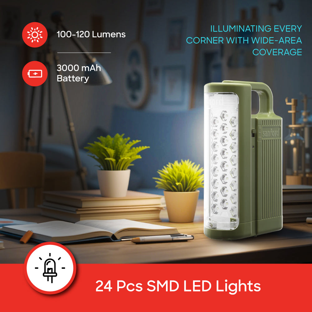SANFORD RECHARGEABLE LED EMERGENCY COMBO 3 IN 1 (24PCS LED+24PCS LED+24PCS LED) - buysanford