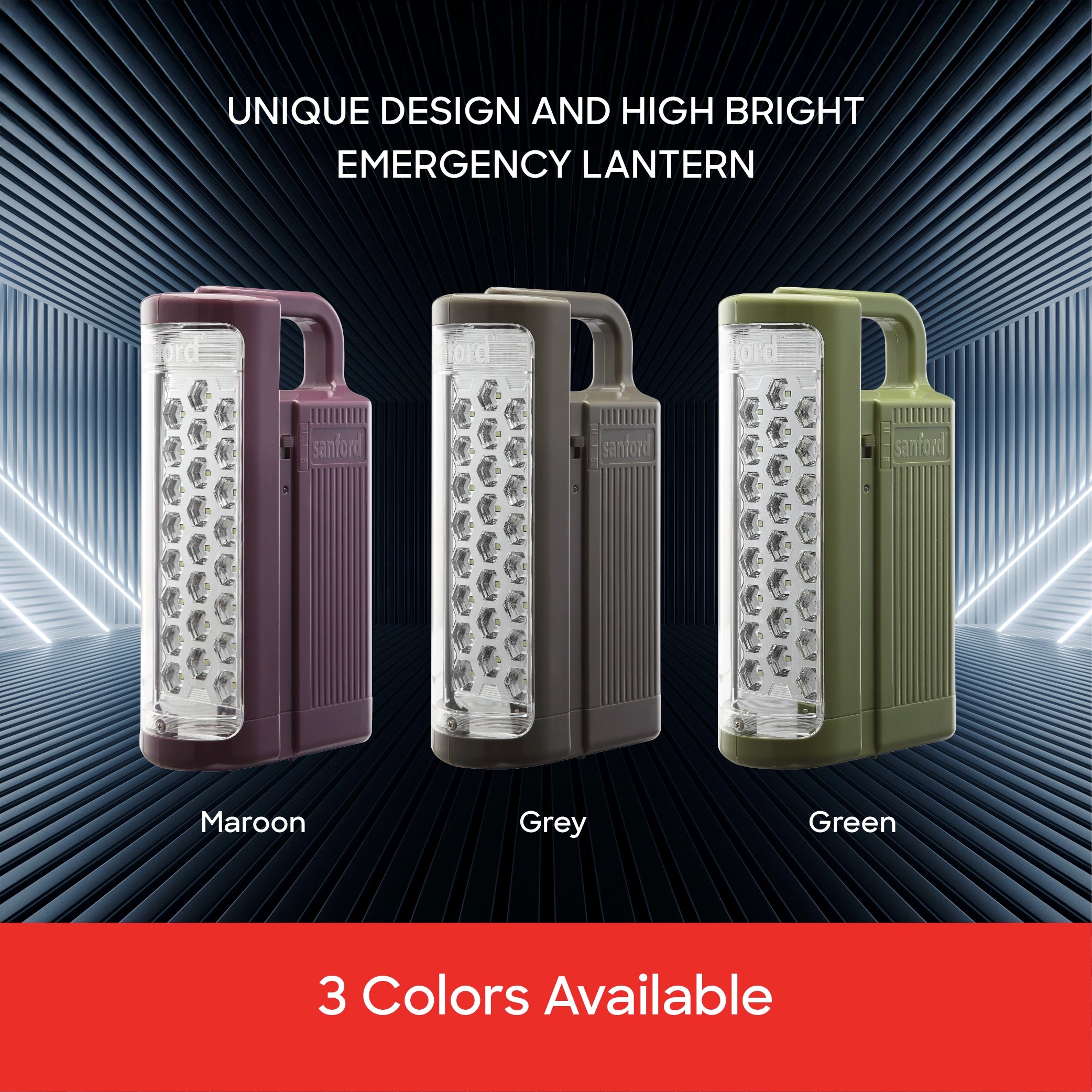 rechargeable LED emergency combo 3 in 1 portable backup light sanford 5