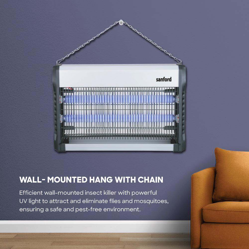 Sanford Electric Insect Killer | Dual UV Lamps | 19W Power | Non-Toxic & Eco-Friendly | Wall/Ceiling/Freestanding - buysanford