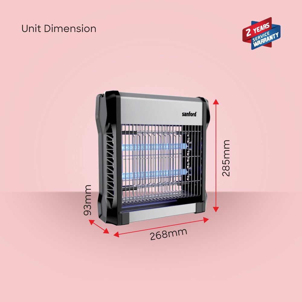 Sanford Electric Insect Killer | Dual UV Lamps | 19W Power | Non-Toxic & Eco-Friendly | Wall/Ceiling/Freestanding - buysanford