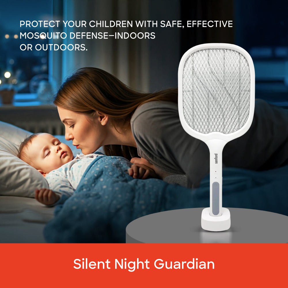 Sanford Rechargeable Mosquito Zapper | 3000V Grid | Purple LED Trap | USB Charging | 3-Layer Safety Mesh - buysanford