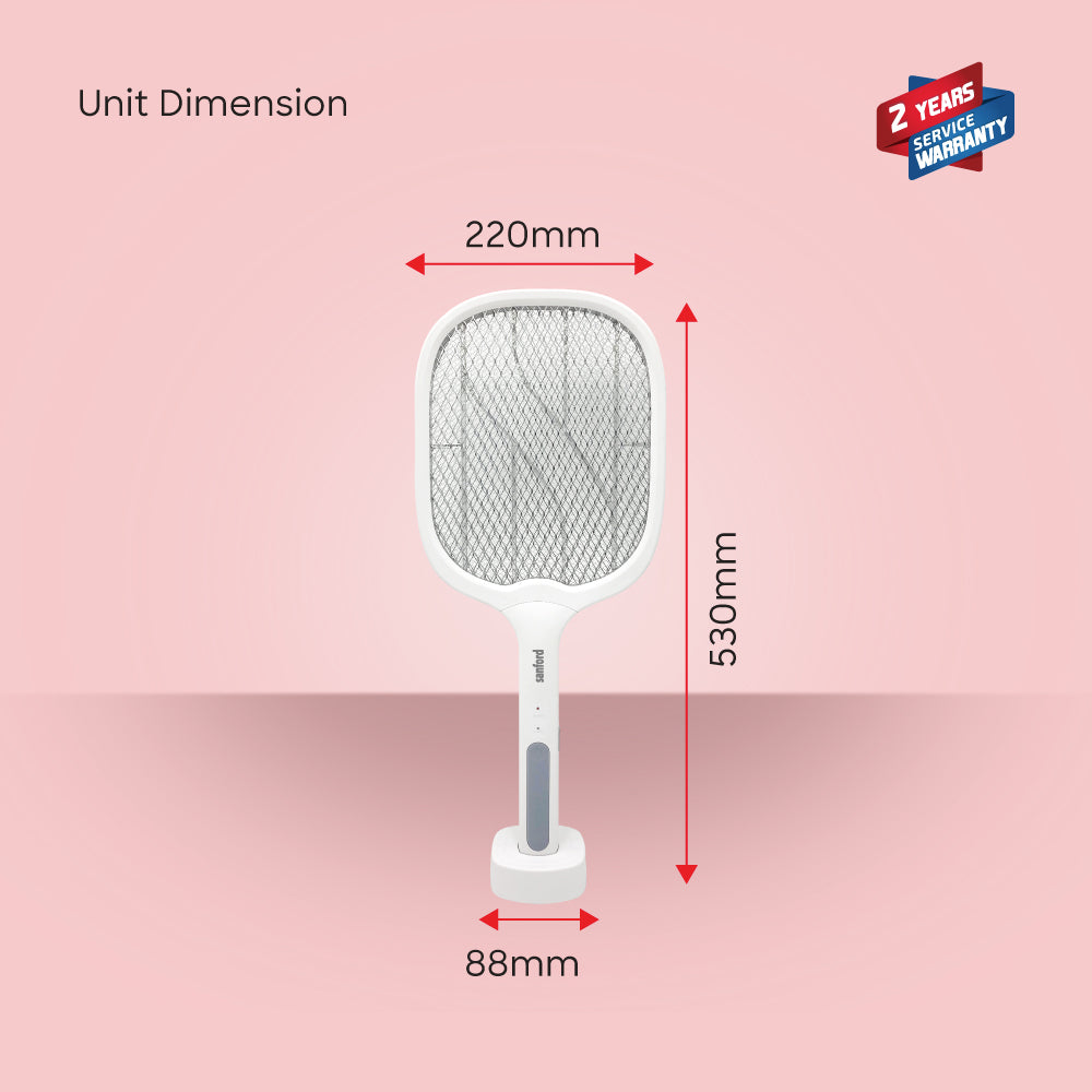 Sanford Rechargeable Mosquito Zapper | 3000V Grid | Purple LED Trap | USB Charging | 3-Layer Safety Mesh - buysanford