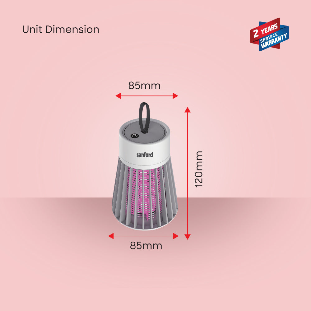 Sanford 360° Mosquito Trap | 5W LED | 2000mAh Battery | Electric Shock | USB Charging | Silent & Portable - buysanford