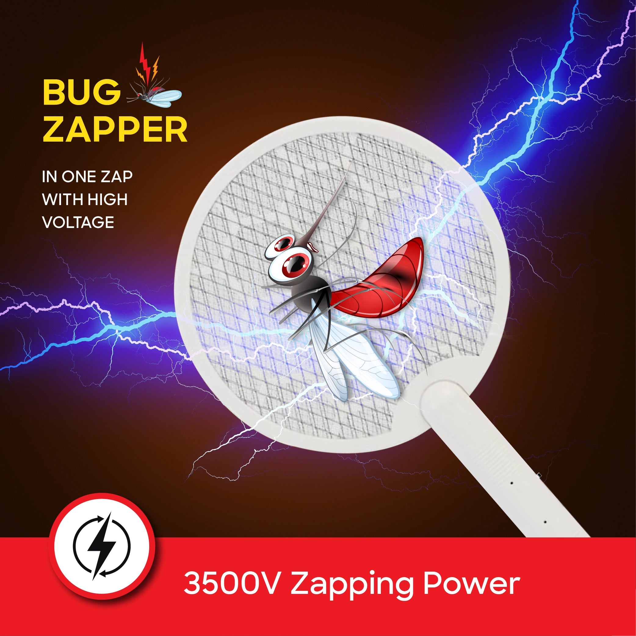 3500V rechargeable mosquito bat 700mah sanford 4