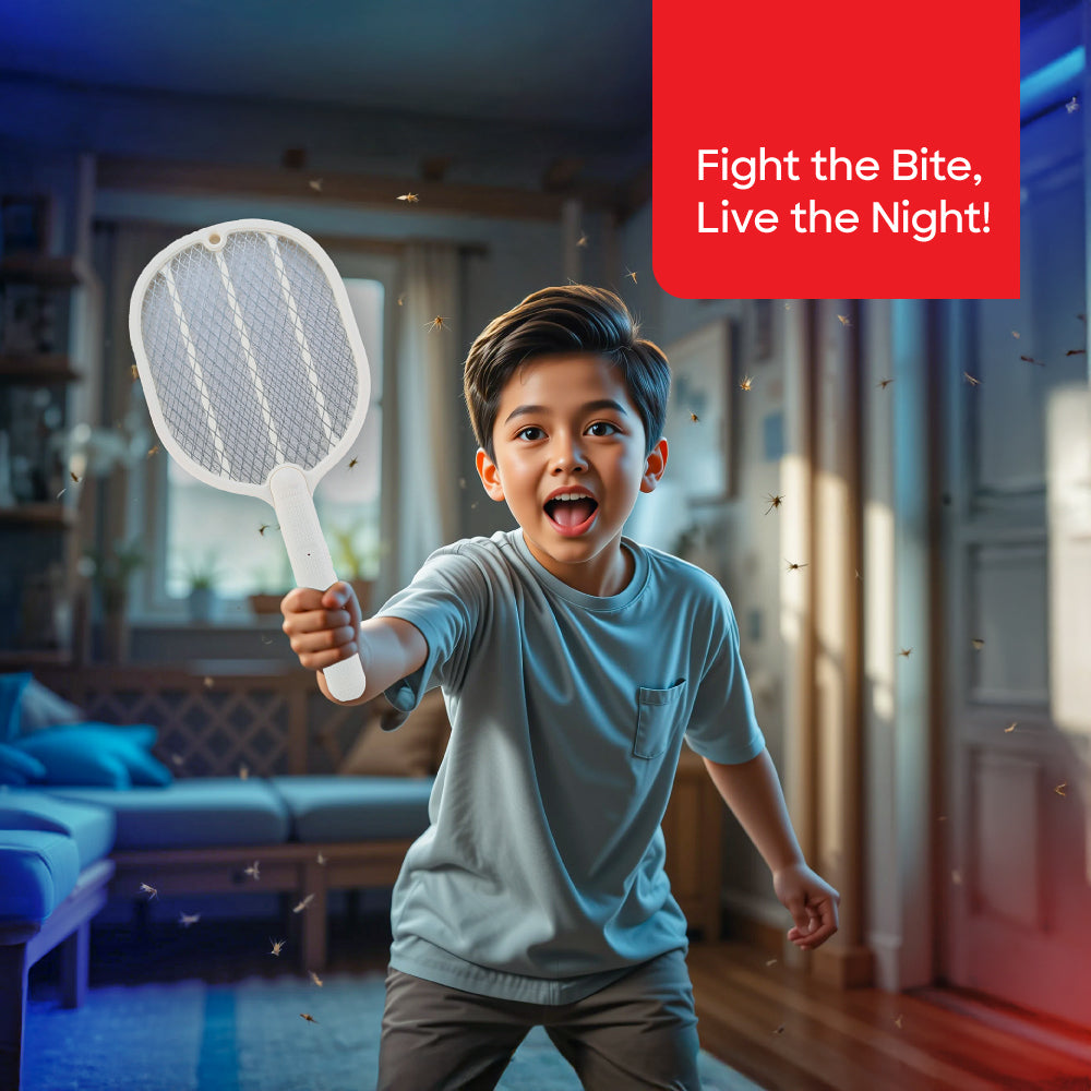 Sanford Rechargeable Mosquito Bat | 3500V Grid | 700mAh Li-ion Battery | Type-C Charging | Lightweight & Safe - buysanford