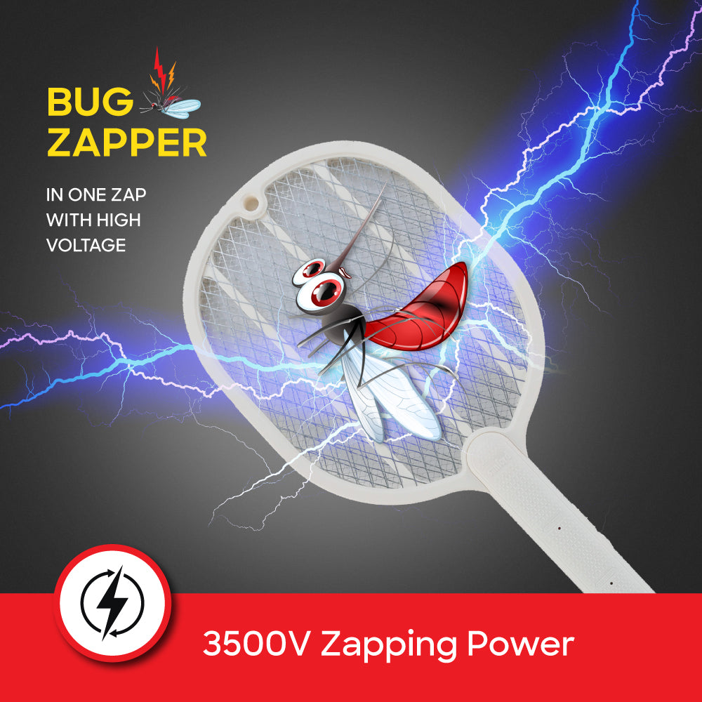 Sanford Rechargeable Mosquito Bat | 3500V Grid | 700mAh Li-ion Battery | Type-C Charging | Lightweight & Safe - buysanford