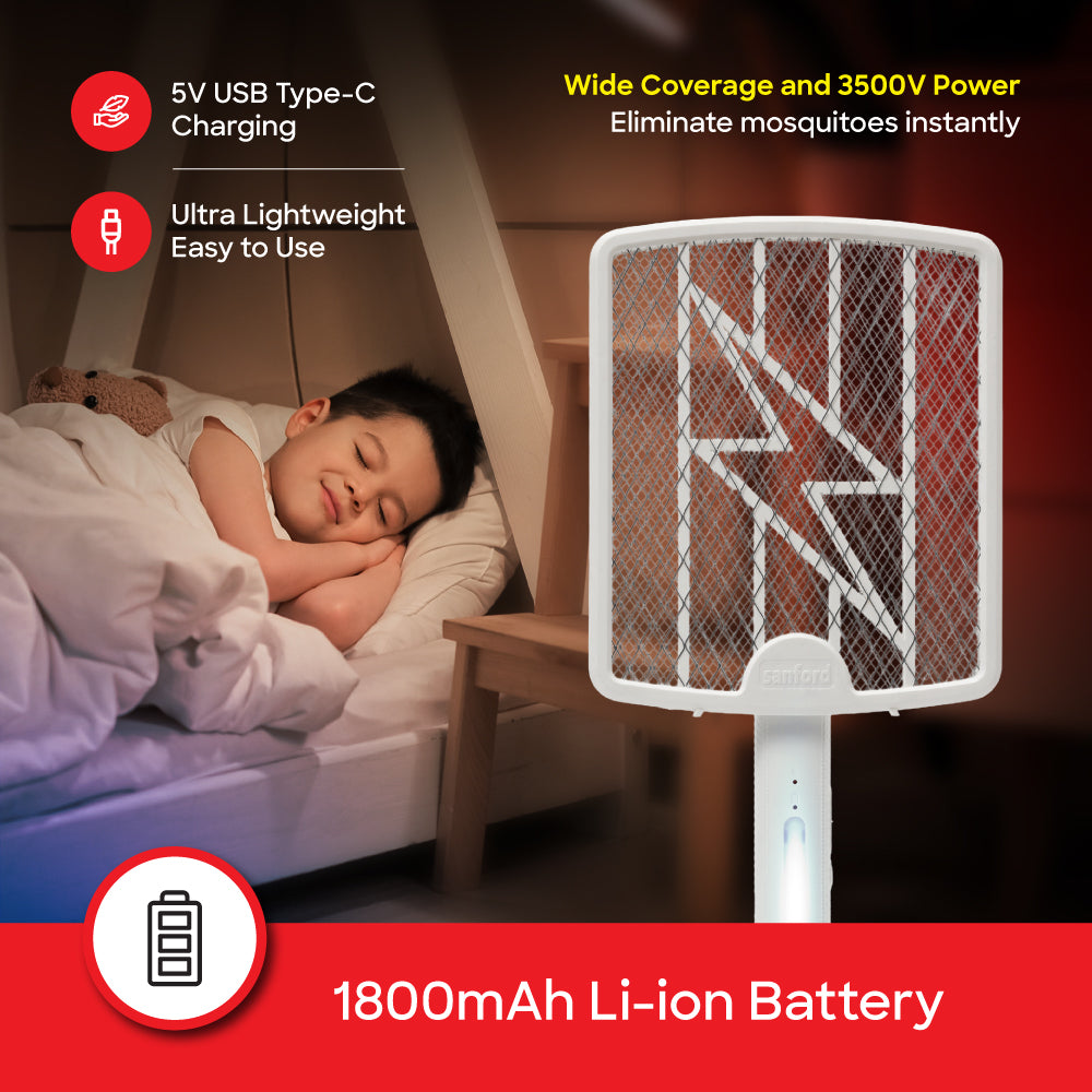 Sanford Foldable Mosquito Bat with 3500V Zapping Power | SF640MK - buysanford