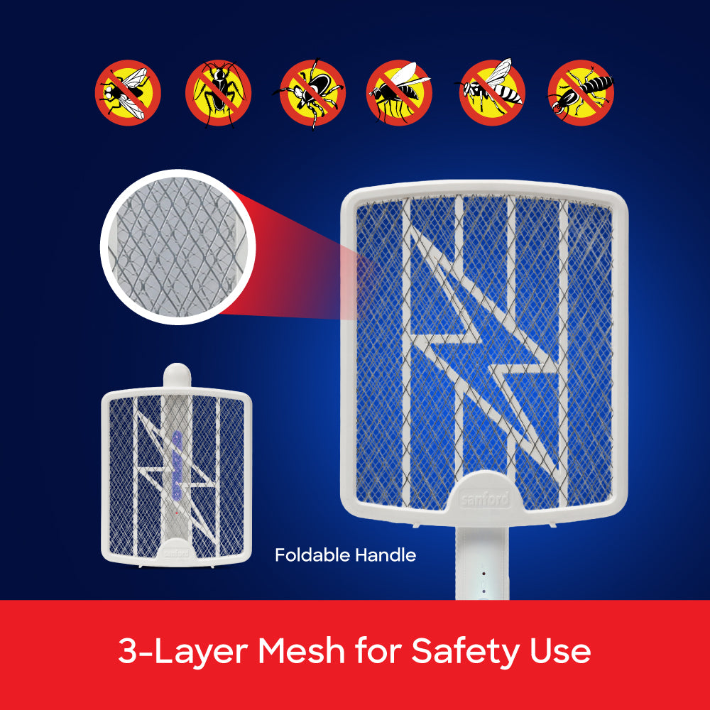 Sanford Foldable Mosquito Bat with 3500V Zapping Power | SF640MK - buysanford