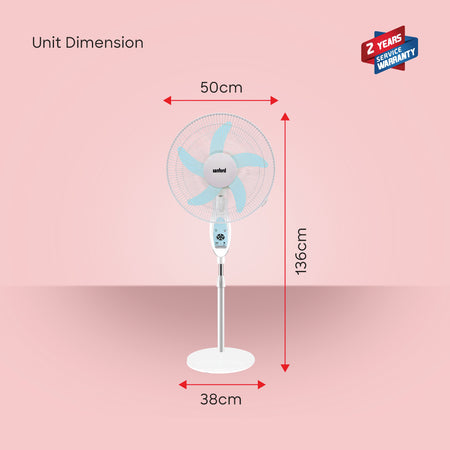 Sanford Rechargeable Solar Fan | 60W Copper Motor | 12V 5Ah Battery | 12 LEDs | 9 Speeds | AC/DC | Solar Charging | USB Output - buysanford