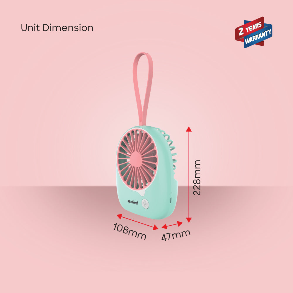 Sanford USB Rechargeable Mini Fan | 3-Speed | Micro-USB Charging | 6-Hour Runtime | Overcharge Protection | Silent Operation - buysanford