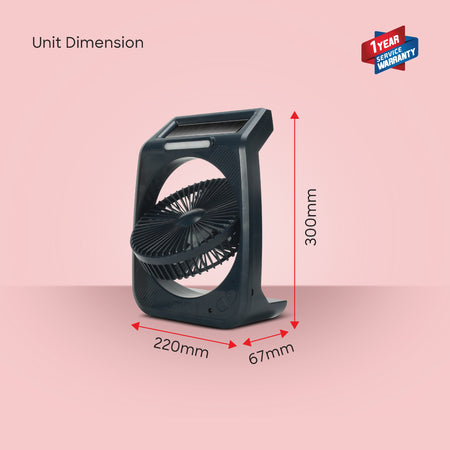 Sanford SF6654RTF portable solar fan 3-speed control wireless rechargeable UAE