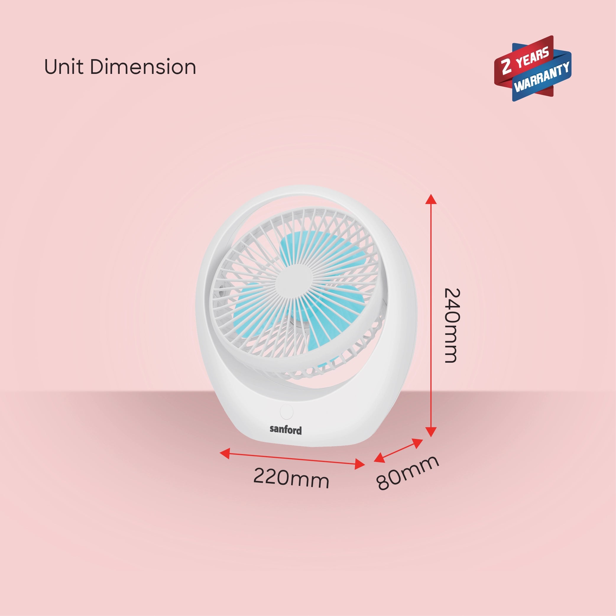 rechargeable fan 2000mah battery 3 speed portable sanford 6