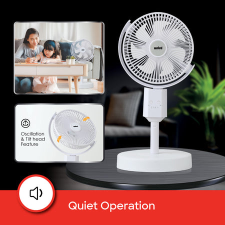 Sanford  10 inch Rechargeable Multi-functional Stand Fan | SF6659RSFN - buysanford
