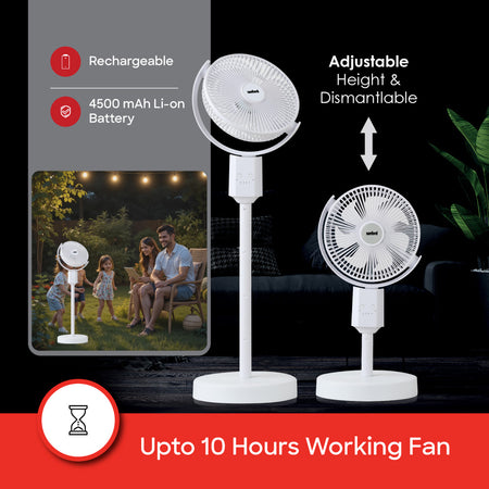 Sanford  10 inch Rechargeable Multi-functional Stand Fan | SF6659RSFN - buysanford