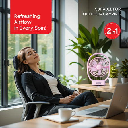 2 in 1 rechargeable table fan led lights usb charging sanford 2