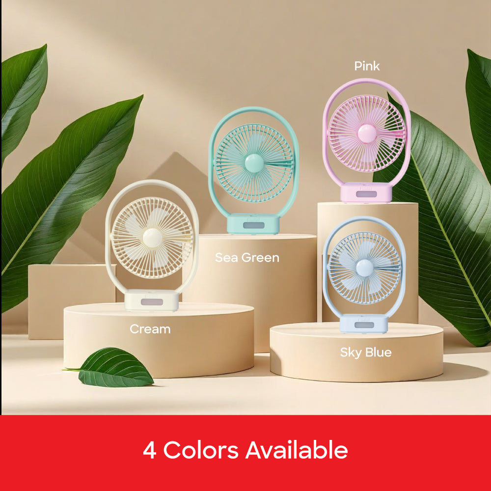 Sanford 2 in 1 Rechargeable Table Fan with LED Lights and USB Charging | SF6662MFN - buysanford