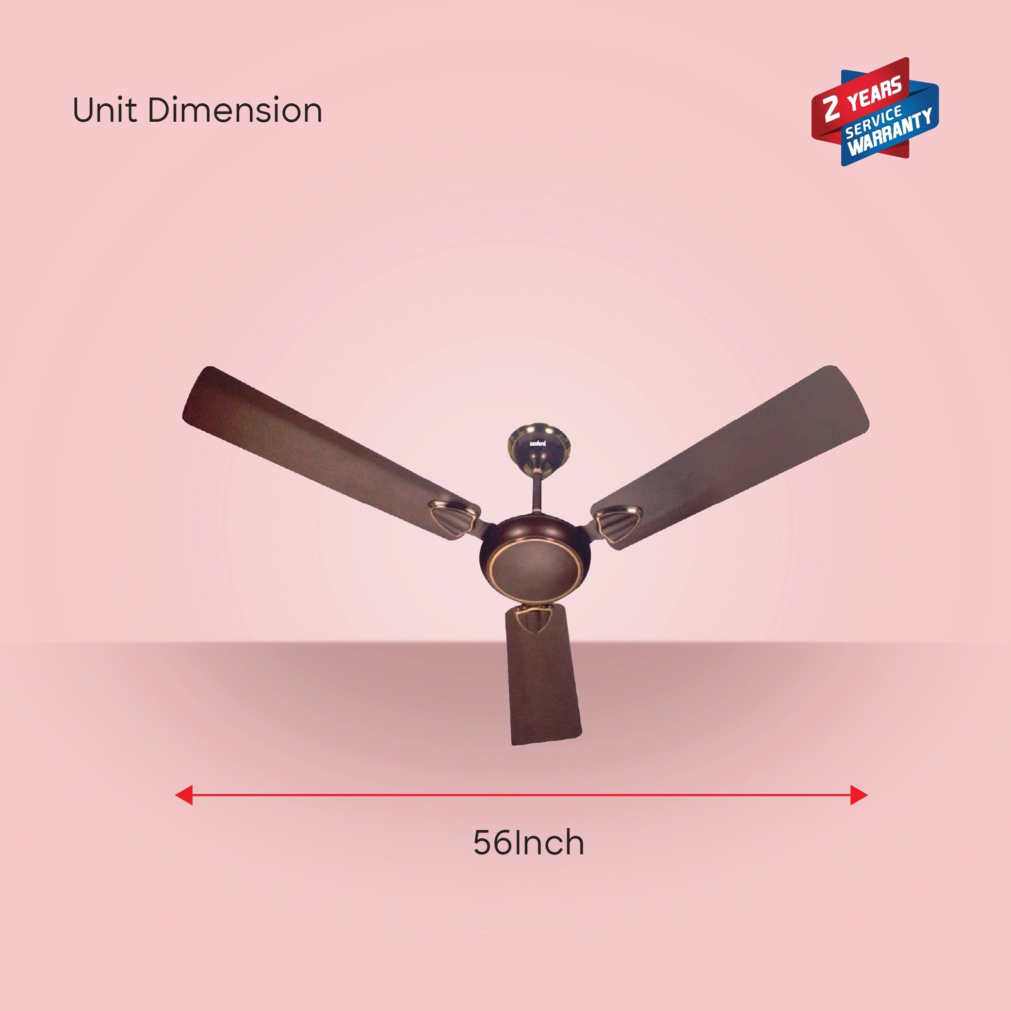 56 inch ceiling fan 1400mm blades copper motor sanford 6