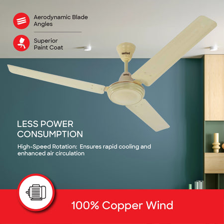 56 inch ceiling fan 80W copper winding high speed blades sanford 4