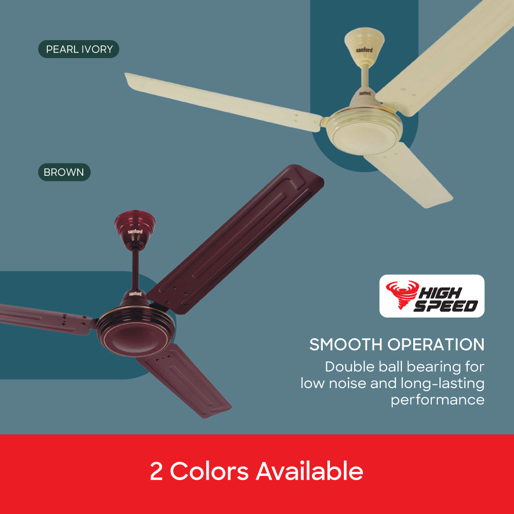 Sanford 80W 56-Inch Ceiling Fan with Copper Winding and High-Speed Blades |  SF6666CFN - buysanford