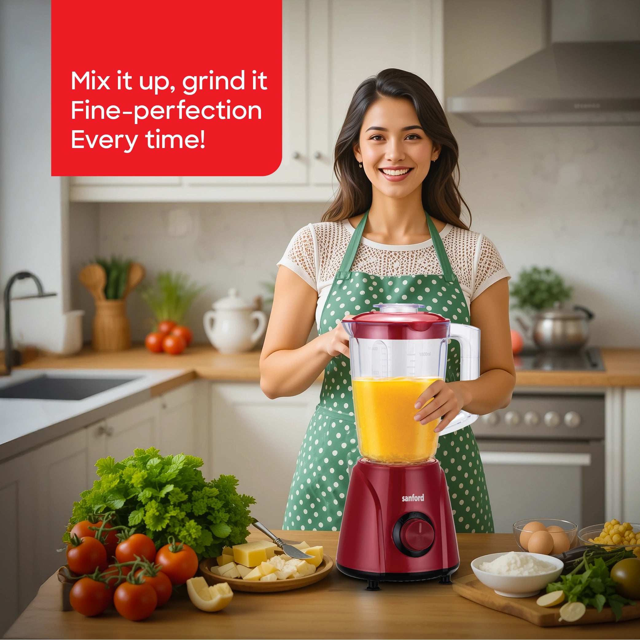 3 in 1 blender miller chopper 1600ml jar stainless steel blades sanford 2