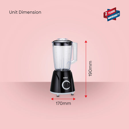 3 in 1 blender miller chopper 1600ml jar stainless steel blades sanford 6