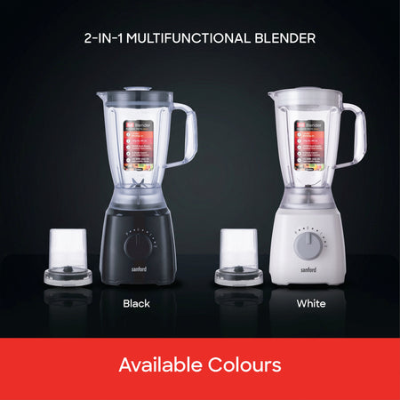 Sanford 2-in-1 Blender & Grinder | 1.8L Jar | 150g Dry Mill | 600W Motor | SS304 Blades - buysanford