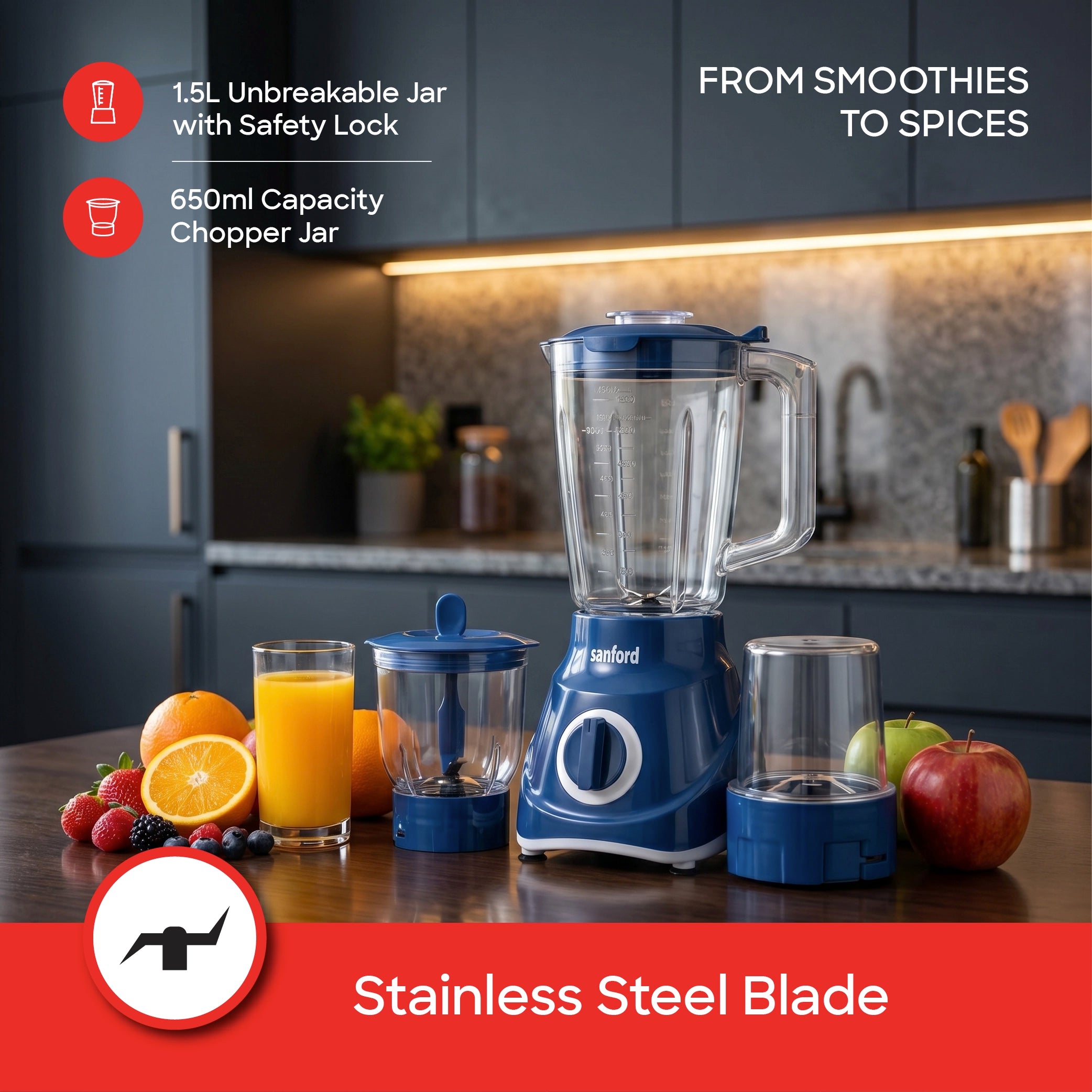 3 in 1 blender mincer mill multifunction sanford 3