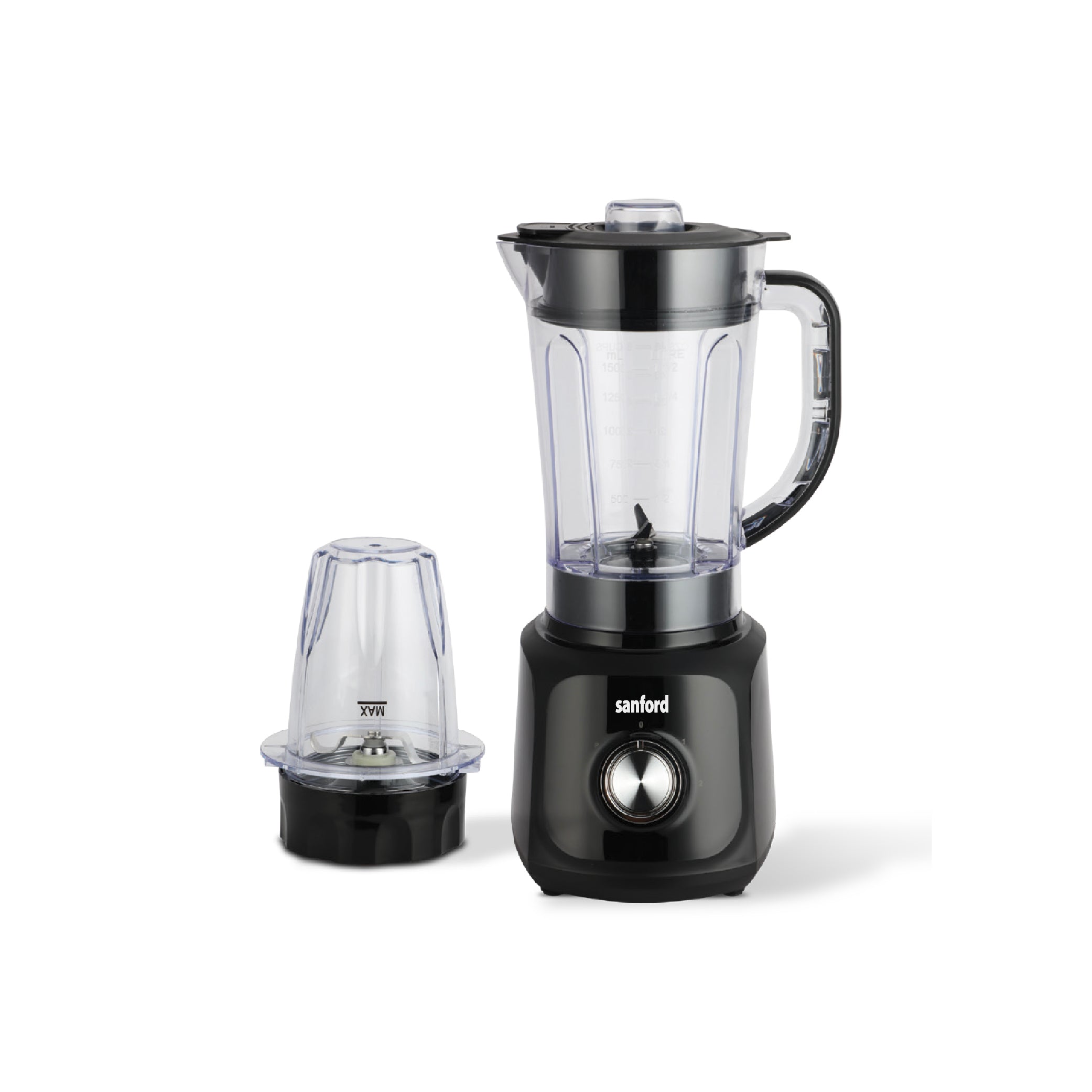 Sanford Heavy-Duty 2-in-1 Blender & Grinder | 1.5L Jar | 50g Mill | 600W Motor | SS Blades | 2-Speed Pulse | Splash-Proof Lid - buysanford