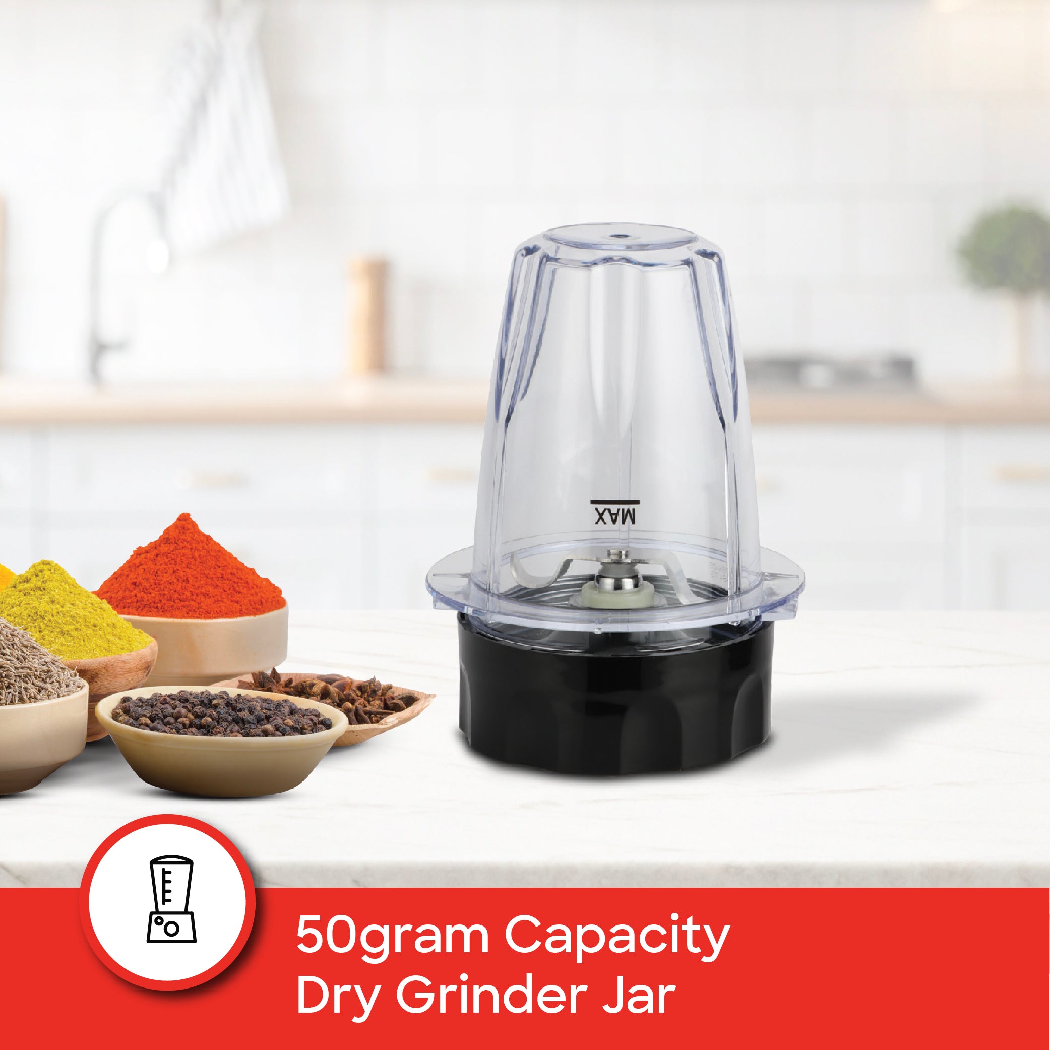 Sanford Heavy-Duty 2-in-1 Blender & Grinder | 1.5L Jar | 50g Mill | 600W Motor | SS Blades | 2-Speed Pulse | Splash-Proof Lid - buysanford