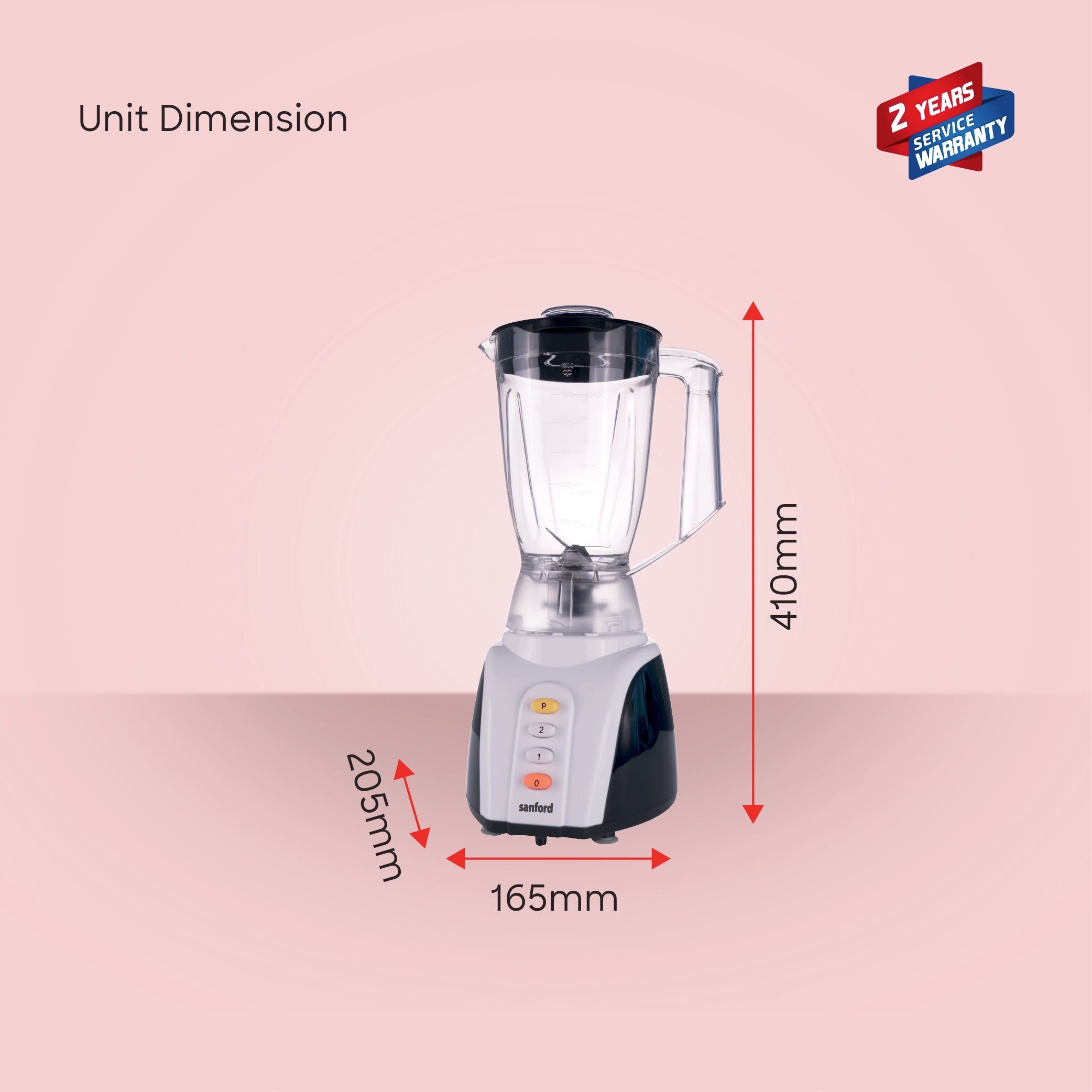 heavy duty blender grinder 2 in 1 650W unbreakable jar stainless steel blades sanford 6