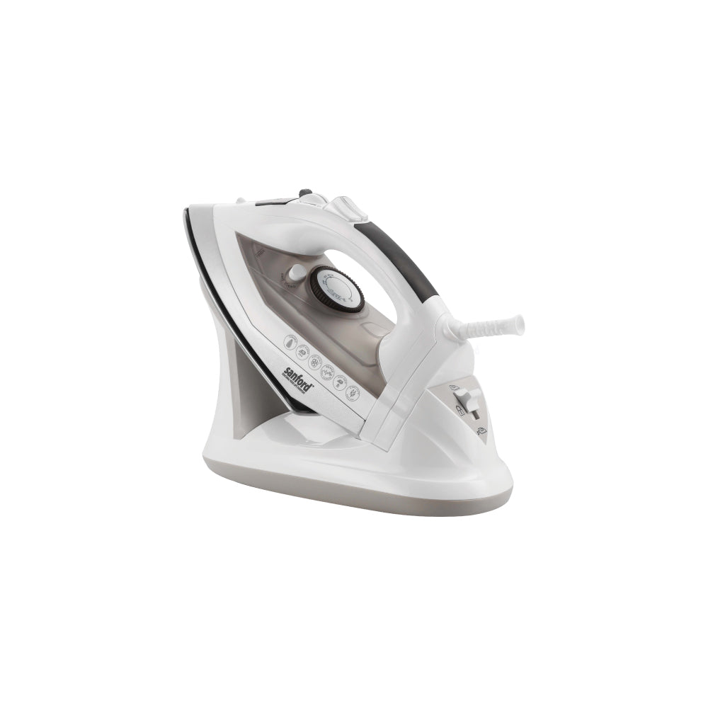 Sanford 2000 Watts Ceramic Coated Cordless Steam Iron with Anti-Drip, Anti-Calc & Self-Cleaning | SF68SI - SANFORD MIDDLE EAST DWC L.L.C