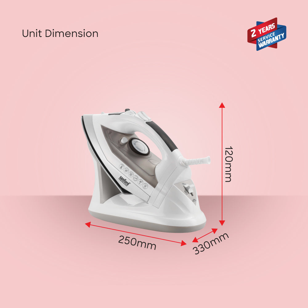 Sanford Multi-Function Steam Iron | 2400W Power | 5 Steam Modes | Ceramic Soleplate | Anti-Calc & Anti-Drip - buysanford