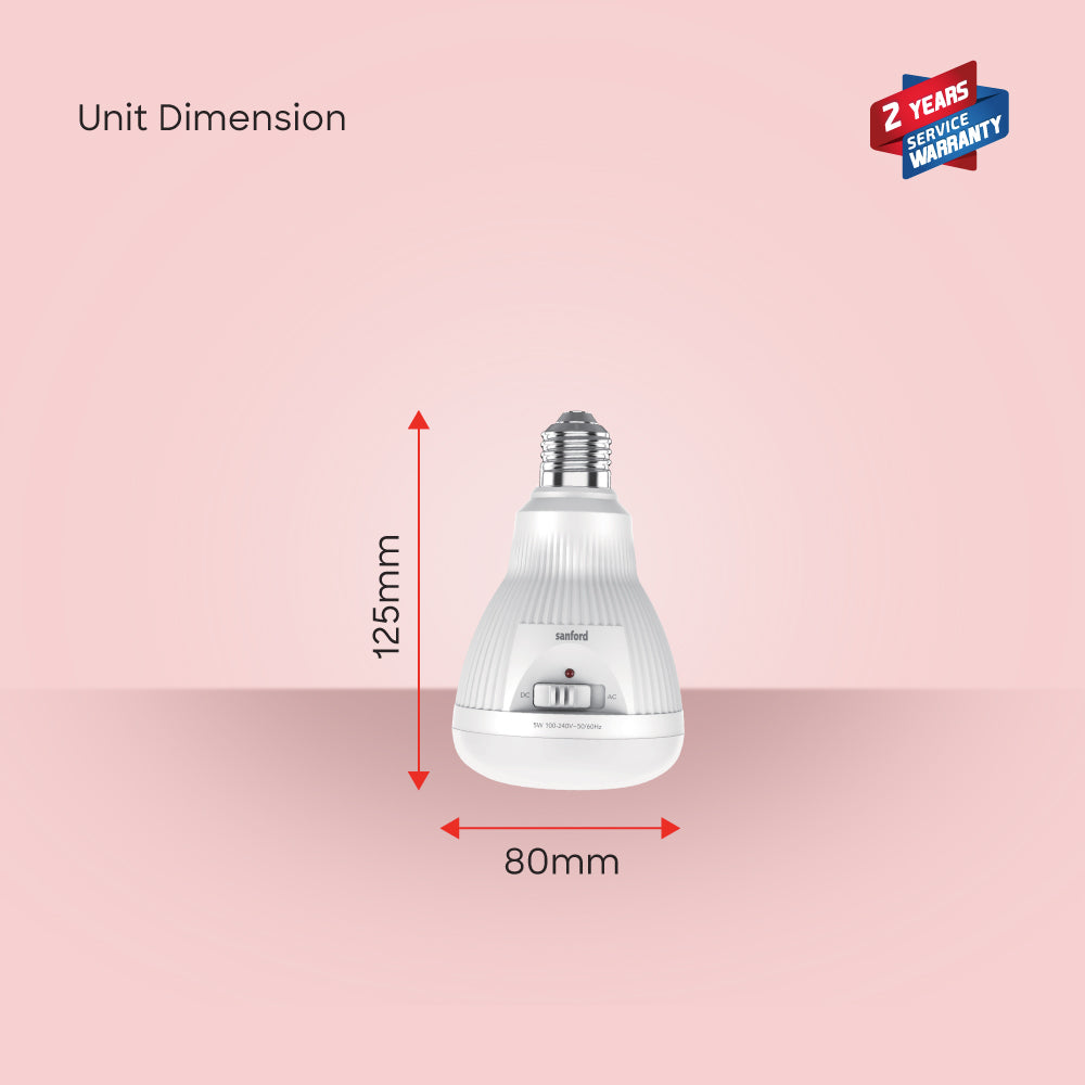 Sanford Rechargeable LED Emergency Light | 40 SMD LEDs | 500 Lumens | 7W | Cool White | 3-Hour Backup - buysanford