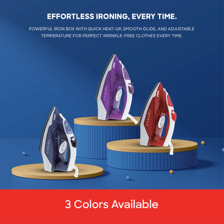2300W steam iron ceramic soleplate anti drip anti calc sanford 5