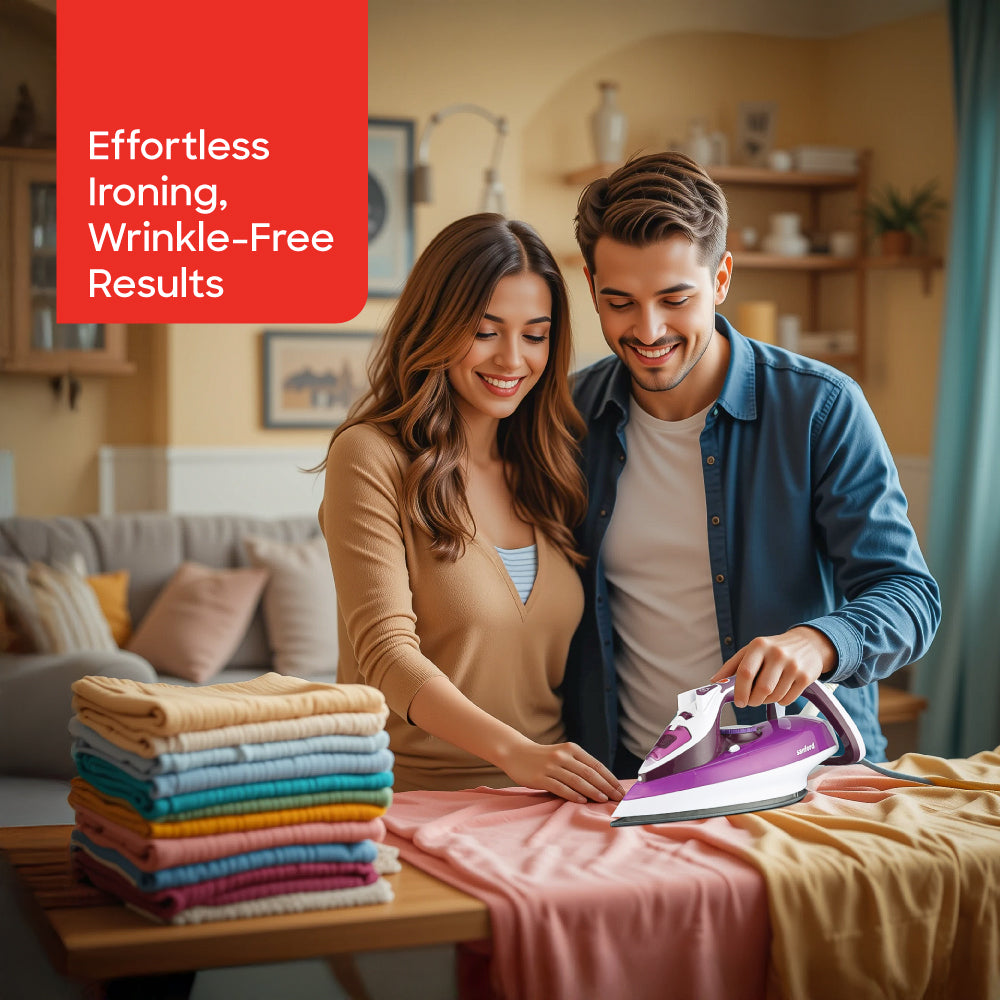 Sanford 2200 Watts Power Ceramic Coated Steam Iron with Self-Cleaning | SF77CI - buysanford