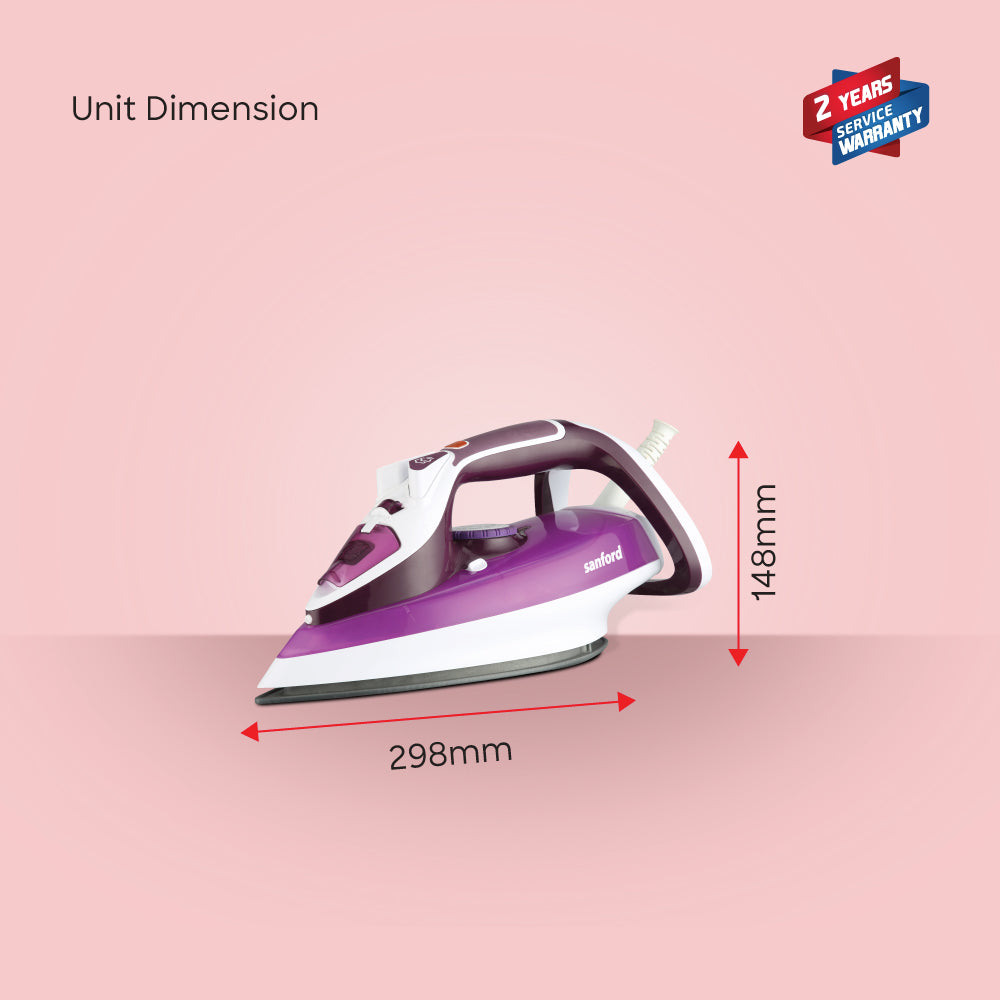 Sanford Multi-Function Steam Iron | 2200W Power | Ceramic Soleplate | 380ml Tank | Self-Cleaning - buysanford