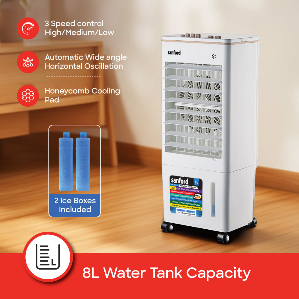 Sanford 2 in 1  Portable Air Cooler With Humidifier-  8L | SF8107PAC - buysanford