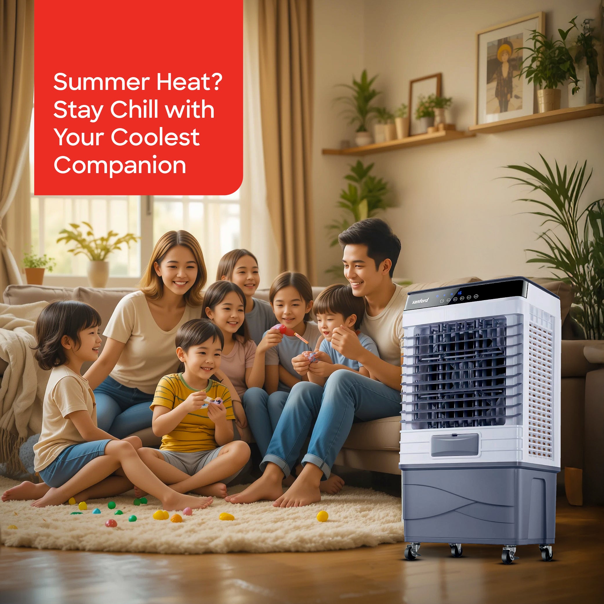 Sanford 3-in-1 Air Cooler | 45L Tank  3-Speed | Copper Motor | Remote Control - buysanford