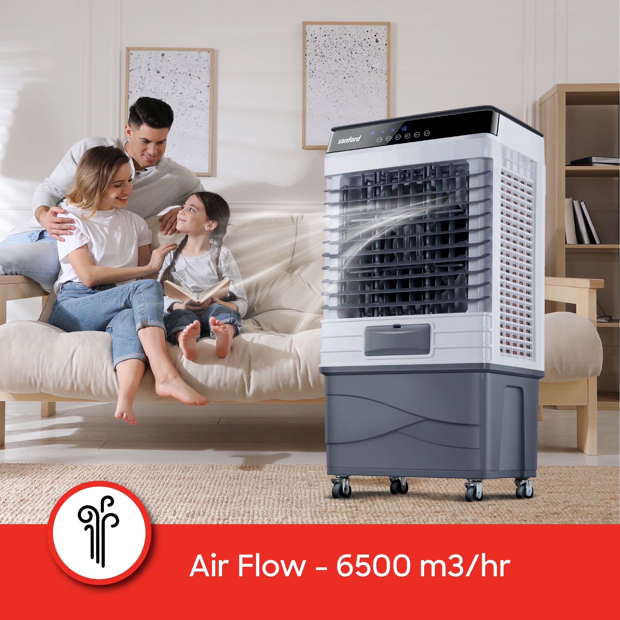 Sanford 3-in-1 Air Cooler | 45L Tank  3-Speed | Copper Motor | Remote Control - buysanford