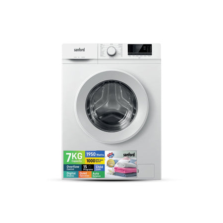 Sanford 7KG 4 Star Rated Automatic Digital Front Loading Washing Machine with 15 Programs and Child Lock | SF826WM - buysanford