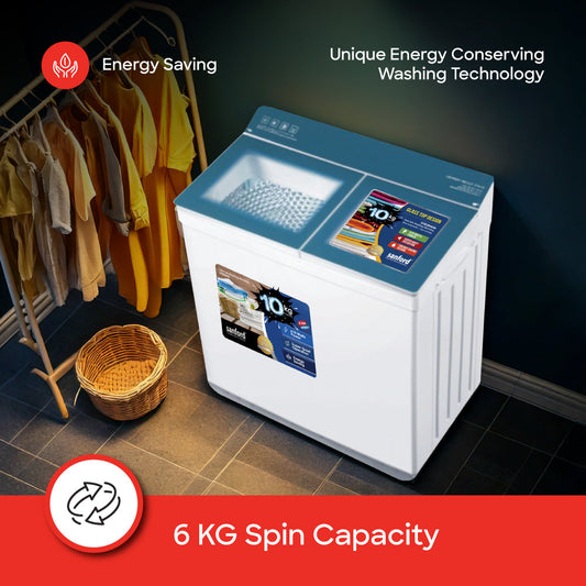 Sanford 10 KG Twin Tub Semi Automatic Washing Machine for Wash And Spin | SF828WM - buysanford