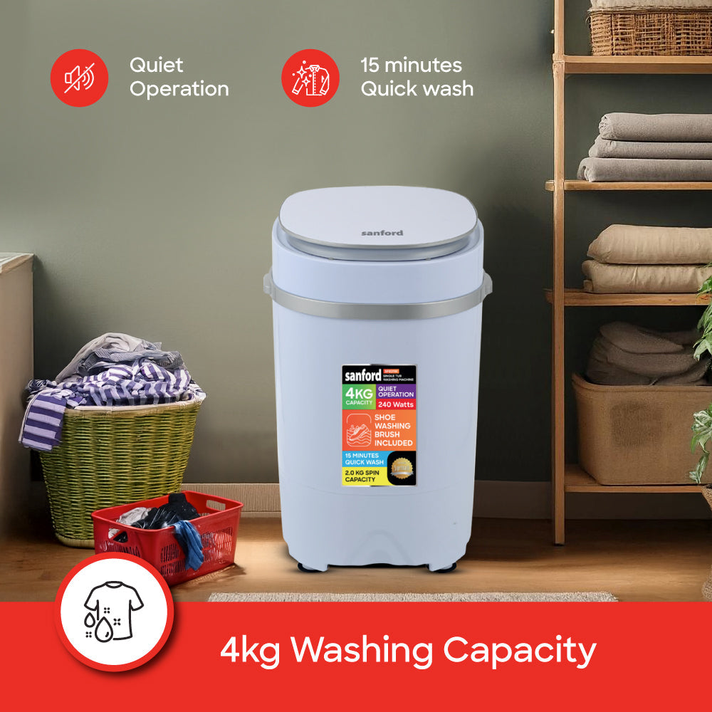 Sanford 4 KG Single Tub Semi Automatic Baby  Washing Machine | SF831W - buysanford