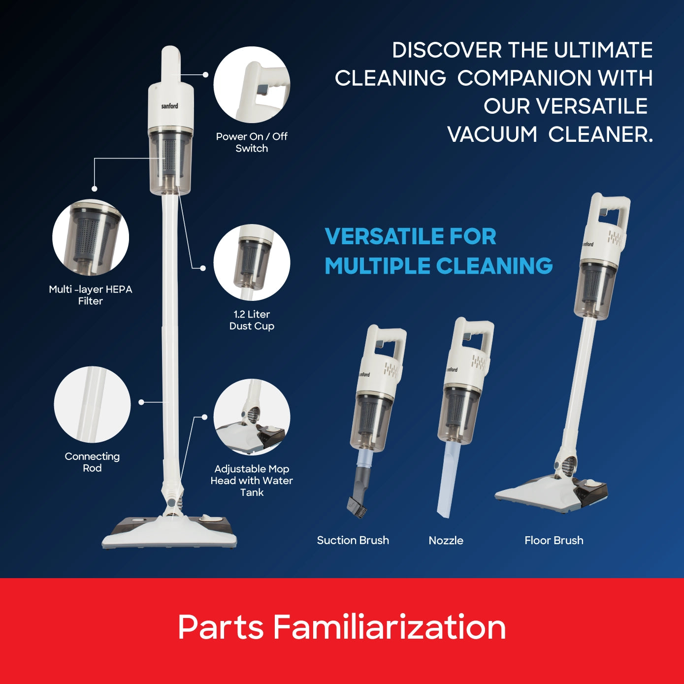 2 in 1 vacuum cleaner vacuum and mop multifunction sanford 5
