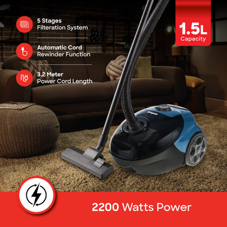 Sanford 1.5L Canister Vacuum Cleaner | SF881VC - buysanford