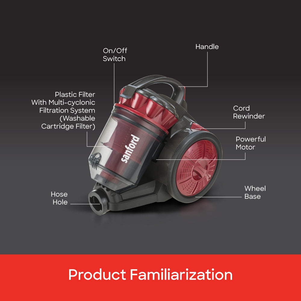 Sanford 3.0L Cyclone Vacuum Cleaner | SF882VC - buysanford